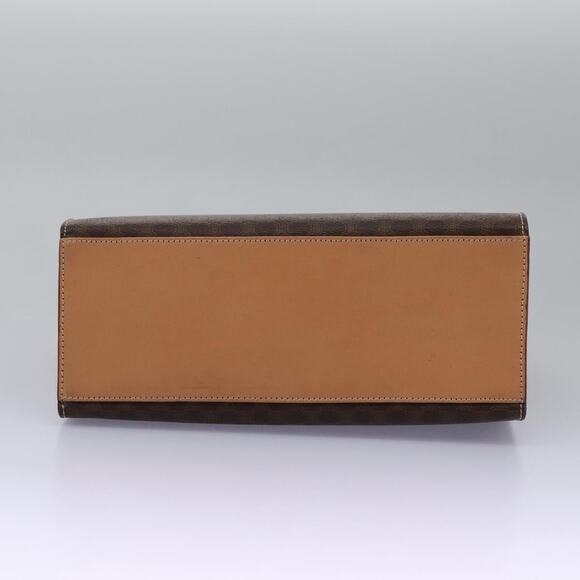 CELINE Macadam Canvas Hand Bag Pvc Leather Brown Gold - Picture 9 of 13